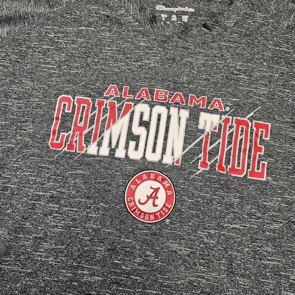 Men's‎ Champion Alabama Dri-Fit Gray Shirt  Breathable Size Medium Stain on back - Picture 12 of 16